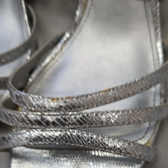 Nina Silver Strappy Heels - Picture 8 of 8